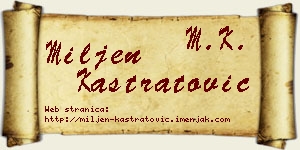 Miljen Kastratović vizit kartica